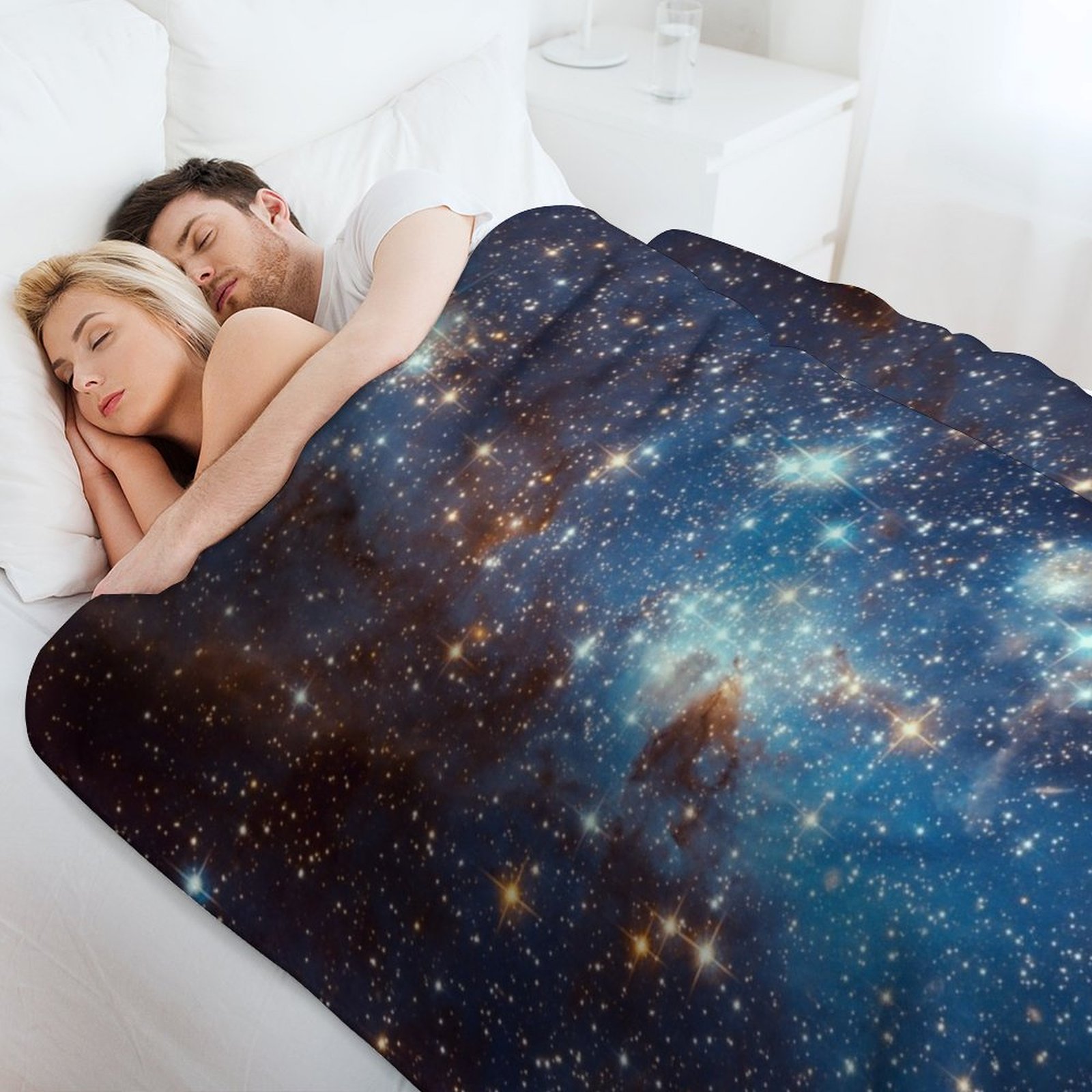 ผ้าห่มลายดวงดาวเนบิวลายสีน้ำเง - Space Blanket Heavy บทวิจารณ์และราคา