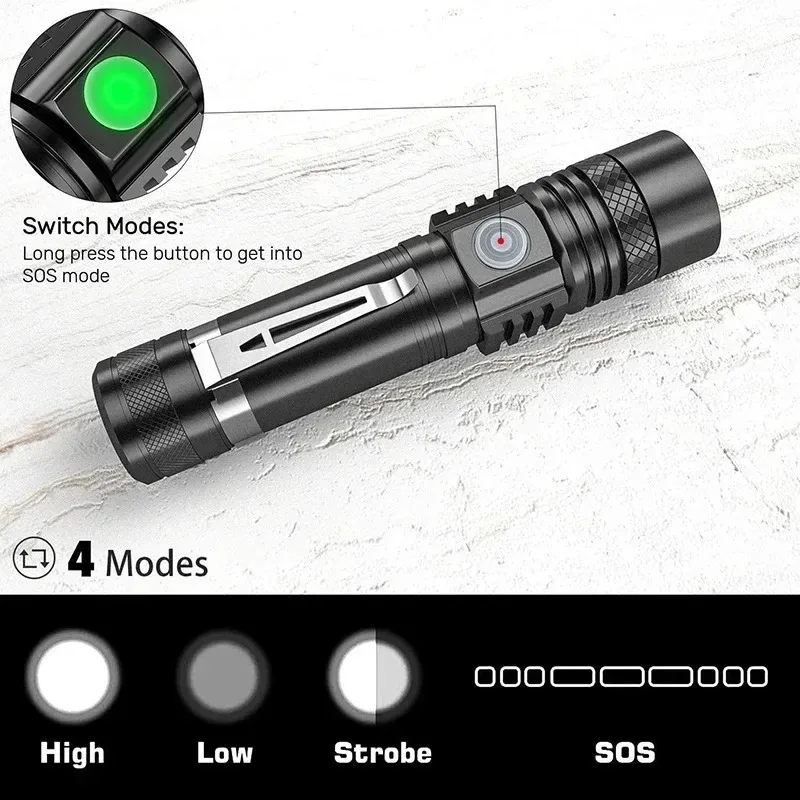 ไฟฉาย LED T6 แบบชาร์จไฟได้, ไฟ - Outdoor Adventures บทวิจารณ์และราคา