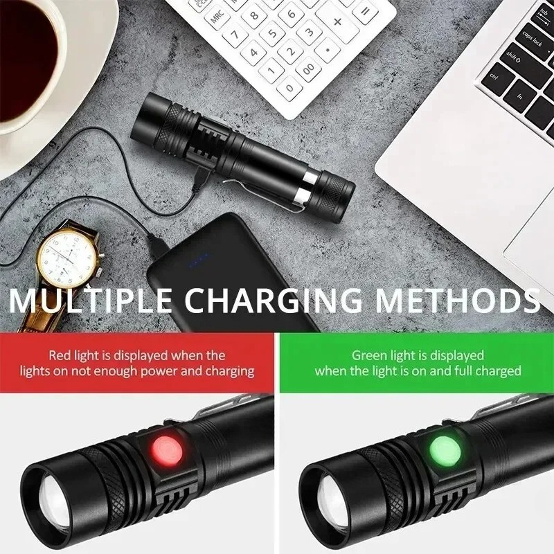 ไฟฉาย LED T6 แบบชาร์จไฟได้, ไฟ - Outdoor Adventures บทวิจารณ์และราคา