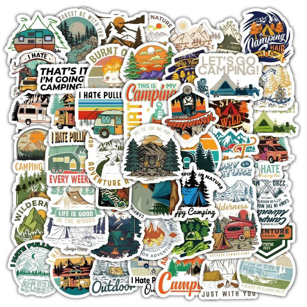 ชุดสติกเกอร์สไตล์แคมป์ปิ้งกลาง - Outdoor Adventure Stores บทวิจารณ์และราคา